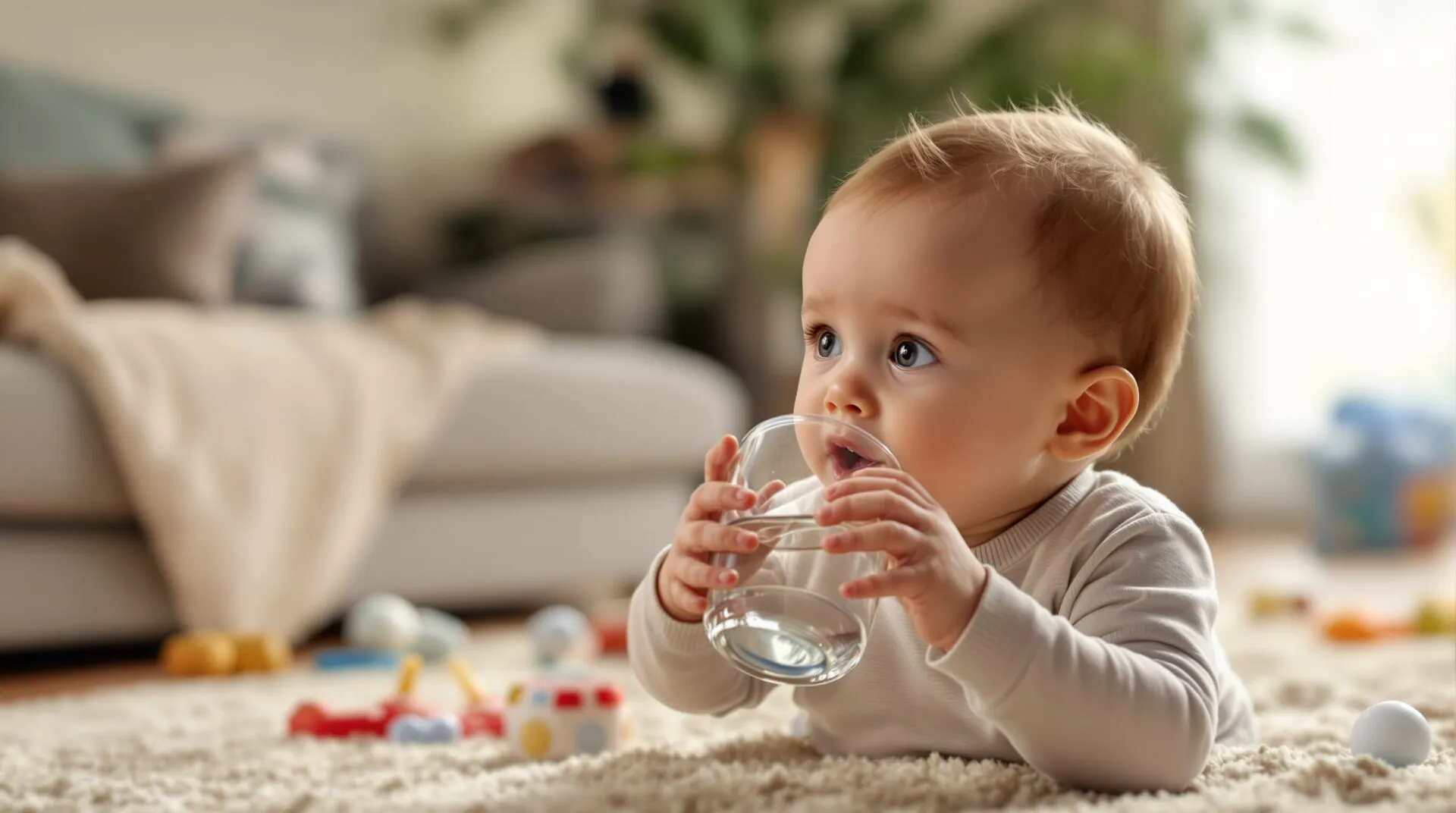bebe boit beaucoup d eau