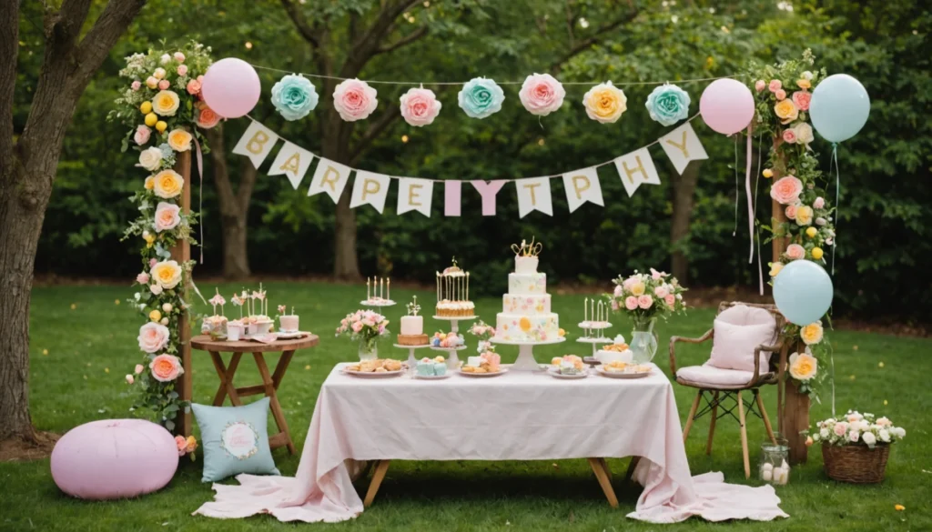 anniversaire theme fleur