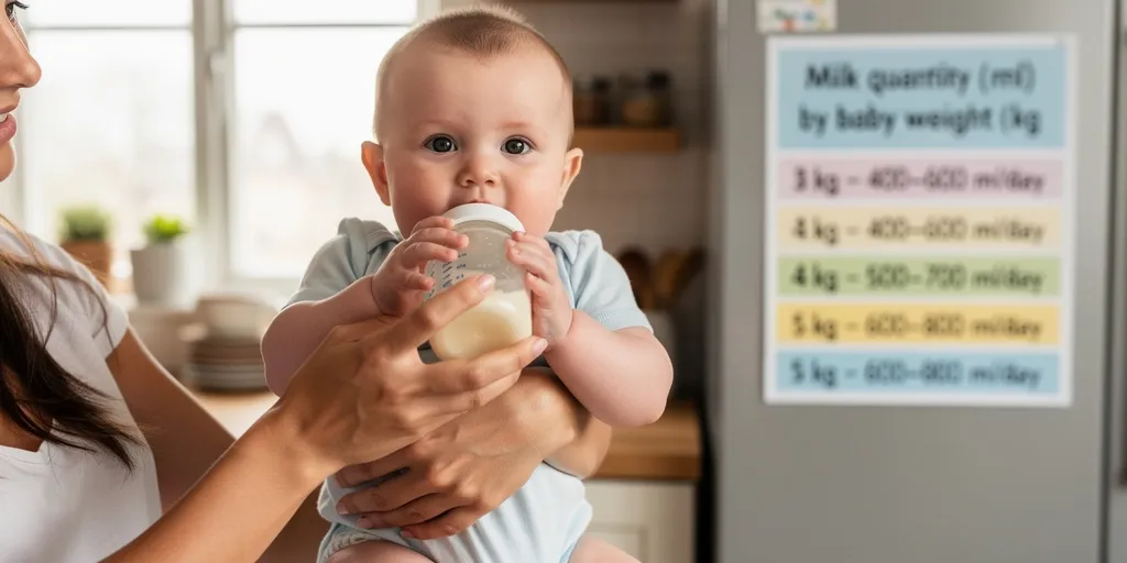 tableau quantité lait bébé poids