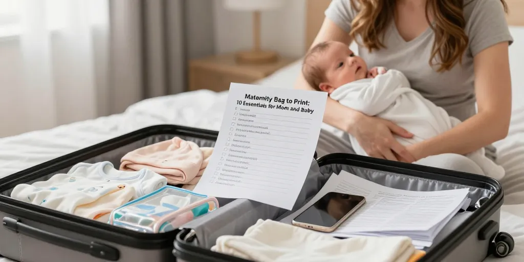 liste valise maternité à imprimer