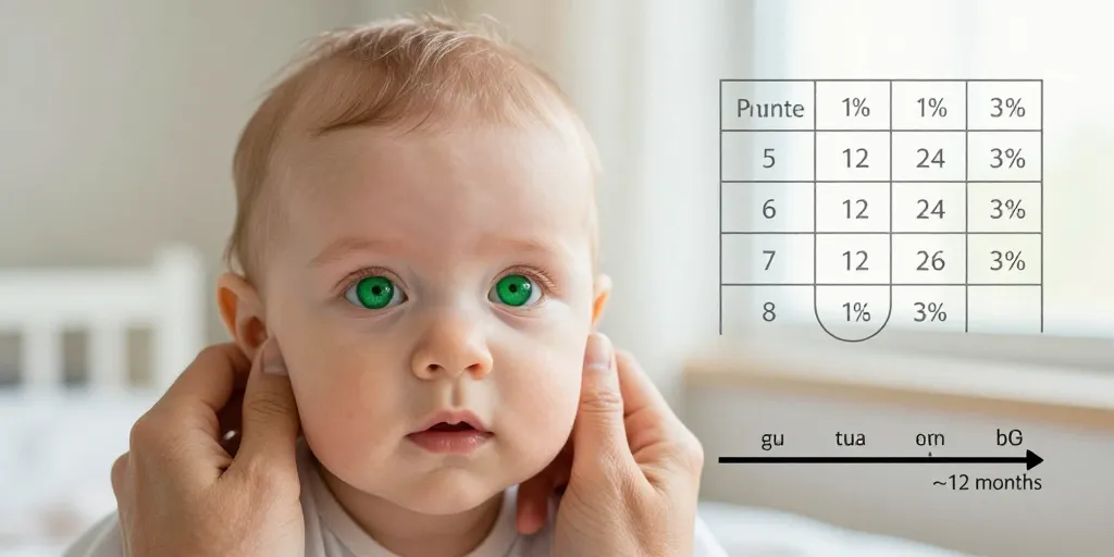 yeux vert bebe