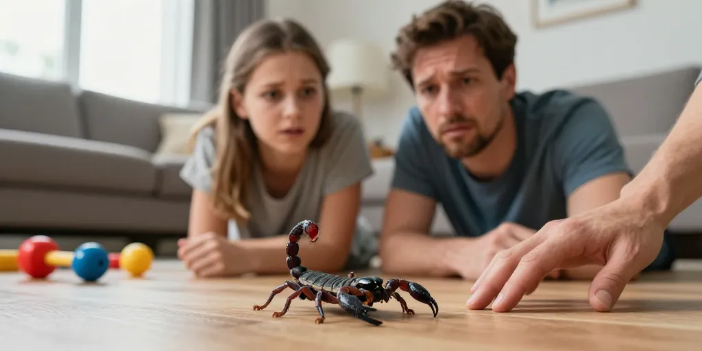 bebe scorpion dans la maison