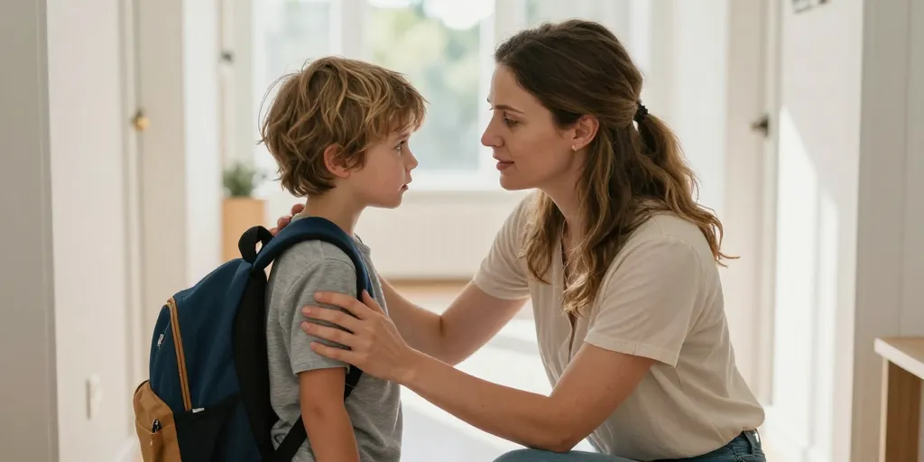 enfant qui ne veut pas aller à l'école