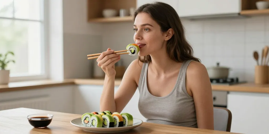 sushis vegetariens enceinte