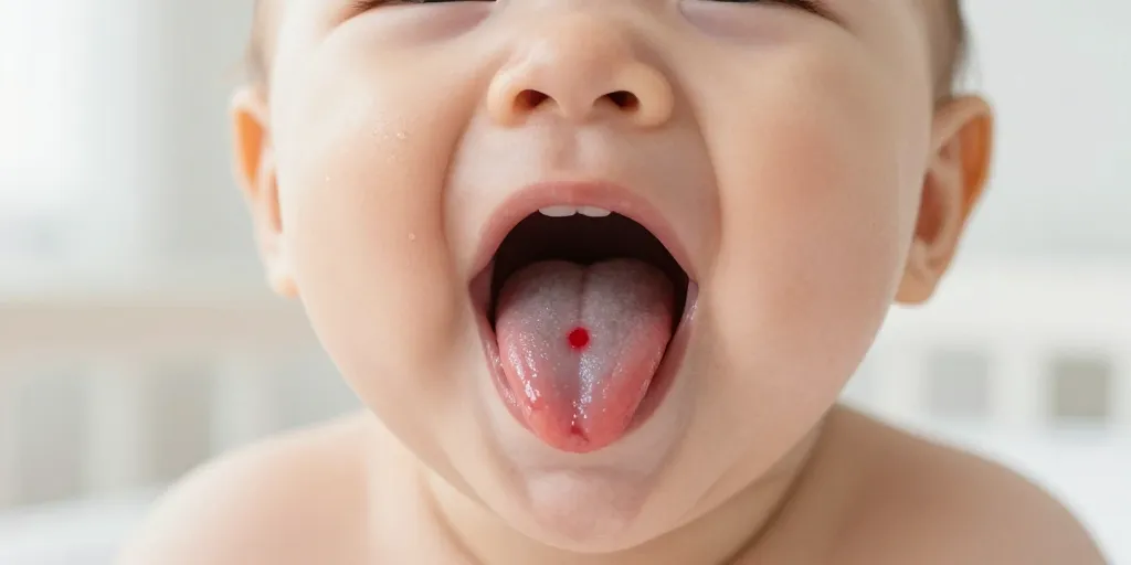 tache rouge langue bebe