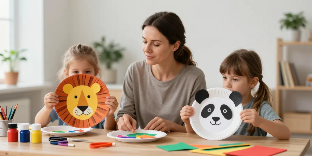 faire des animaux avec des assiettes en carton