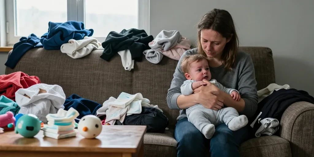 maman solo avec un bébé